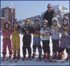 Picture of a group of children skiing